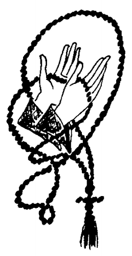 border biddende handen