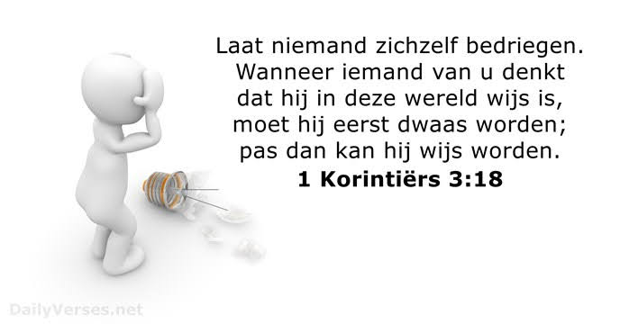 bijbelvers 1-korintiers-3-18-2