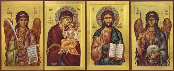 Jezus Maria en engelen