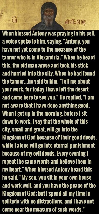 ANTONIUS DE GROTE wanneer iki in mijn cel bad