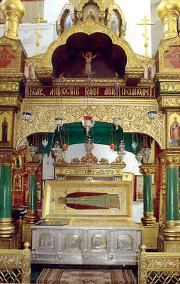 serafim van Sarov Reliekschrijn