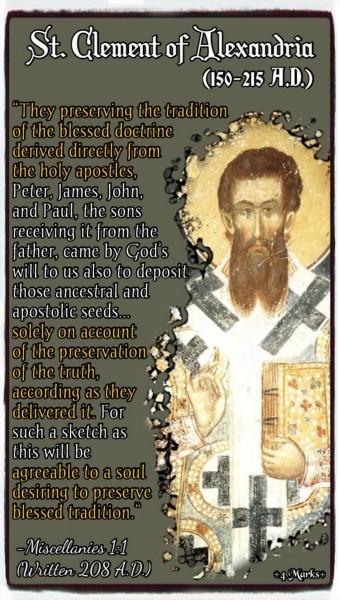 CLEMENS VAN ALEXANDRIE nu posten