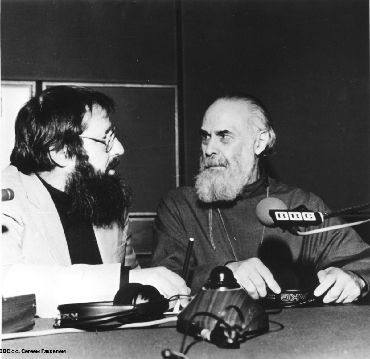 Op BBC met aartspriester Sergius Gakkel 1996